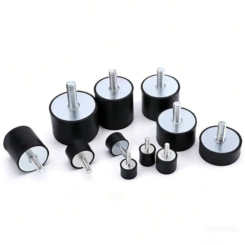 2Pcs M3 M4 M5 M6 M8 M10 M12 Rubber Shock Absorber VE Type Single-head Screw Shock Absorber Foot Pad Round Rubber Shock Pad