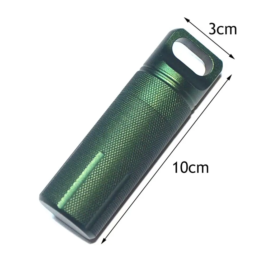 New Aluminum EDC Survival Kit Waterproof Seal Bottle Capsule/Pill  Airtight Case Outdoor Tools Capsule Holder Storage Container