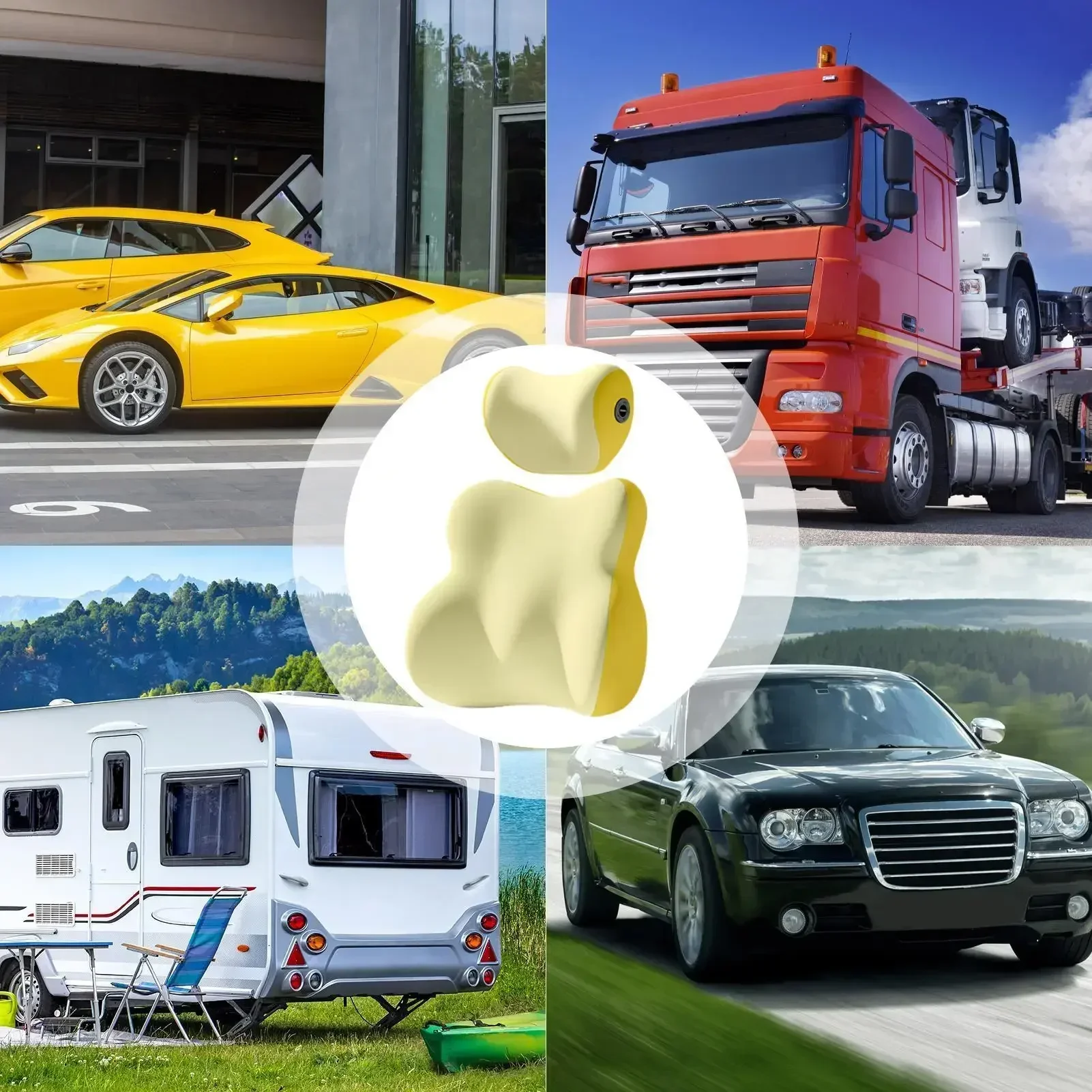 Back Cushion For Car Memory Foam Ergonomic Auto Accessories Car Neck Pillow Kit For Vehicle Truck Travel Trip Commuting Daily