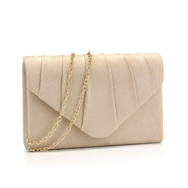 

Плиссированный конверт из искусственной замши, вечерний клатч, свадебный клатч для выпускного/свадьбы/дата/вечеринки/речественная встреча/банкет/ночной клуб Feminina