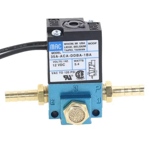 Imagen 2 del producto Válvula Solenoide de Control de impulso electrónico MAC de 3 puertos DC12V 35A-ACA-DDBA-1BA con accesorios de tubo de 6MM de latón