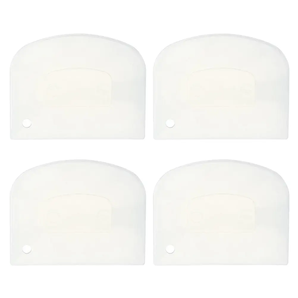 4pcs Plastic Dough Cutter Baking Scraper Tool For Pizza Bread Cake Kitchen Use High Quality Butter Spatula Cream Face Knife Cake