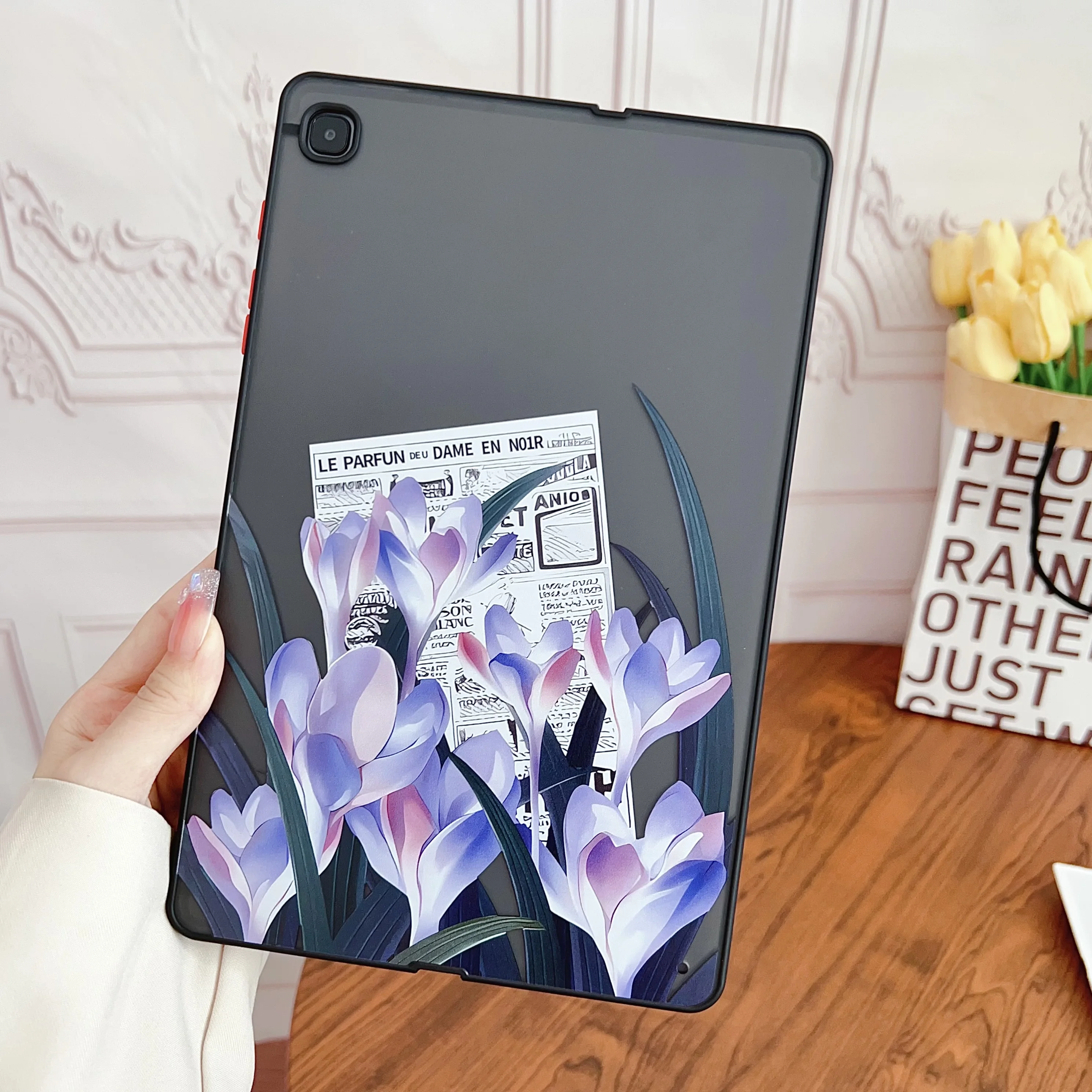 Flower Branch Painted Shell for Samsung Galaxy Galaxy Tab S7+ T970 S8+ X800 A8 10.5 S9 FE+ A9+ 2023 X210 X215 Case Tablet Cover