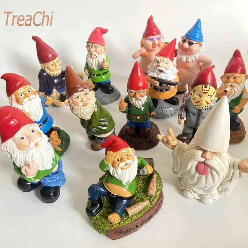 Garden Ornament Dwarf Resin Crafts Gnome Statue Old Man Christmas Gift Resin Ornament