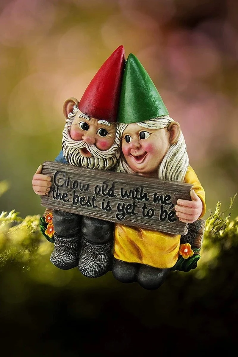 

Funny Resin Garden Gnome Statue Cartoon Naughty Dwarfs Figurines Small Sculptures Creative Decoration For Lawn Garden