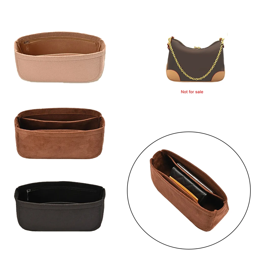 L Boulogne Horn Bag's Felt Insert Bag Organizer Velvet Purse Organizer Bag Make Up Bags Zippered Pouches Beauty Storage Cosmetic