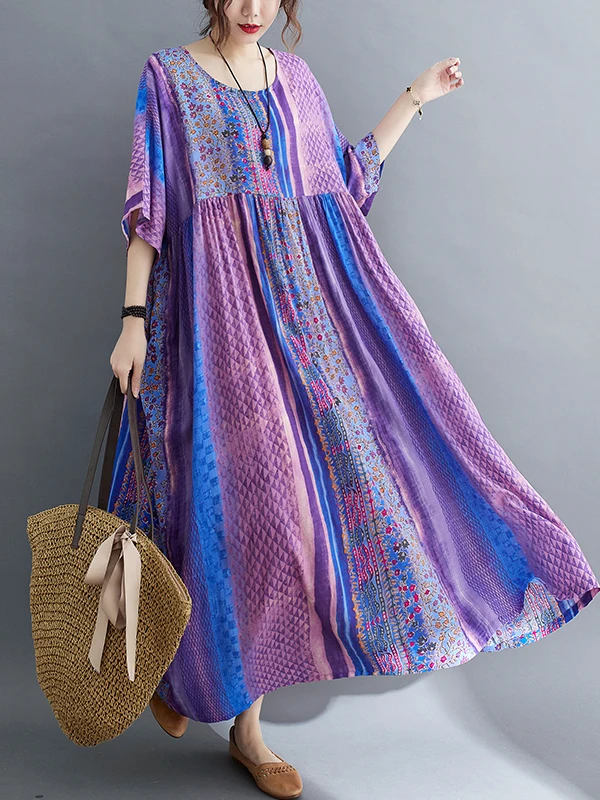 

Ретро-платье женское летнее больших размеров, до колен, приталенное, с принтом, круглым вырезом, коротким рукавом, для повседневной носки, с абстрактным узором