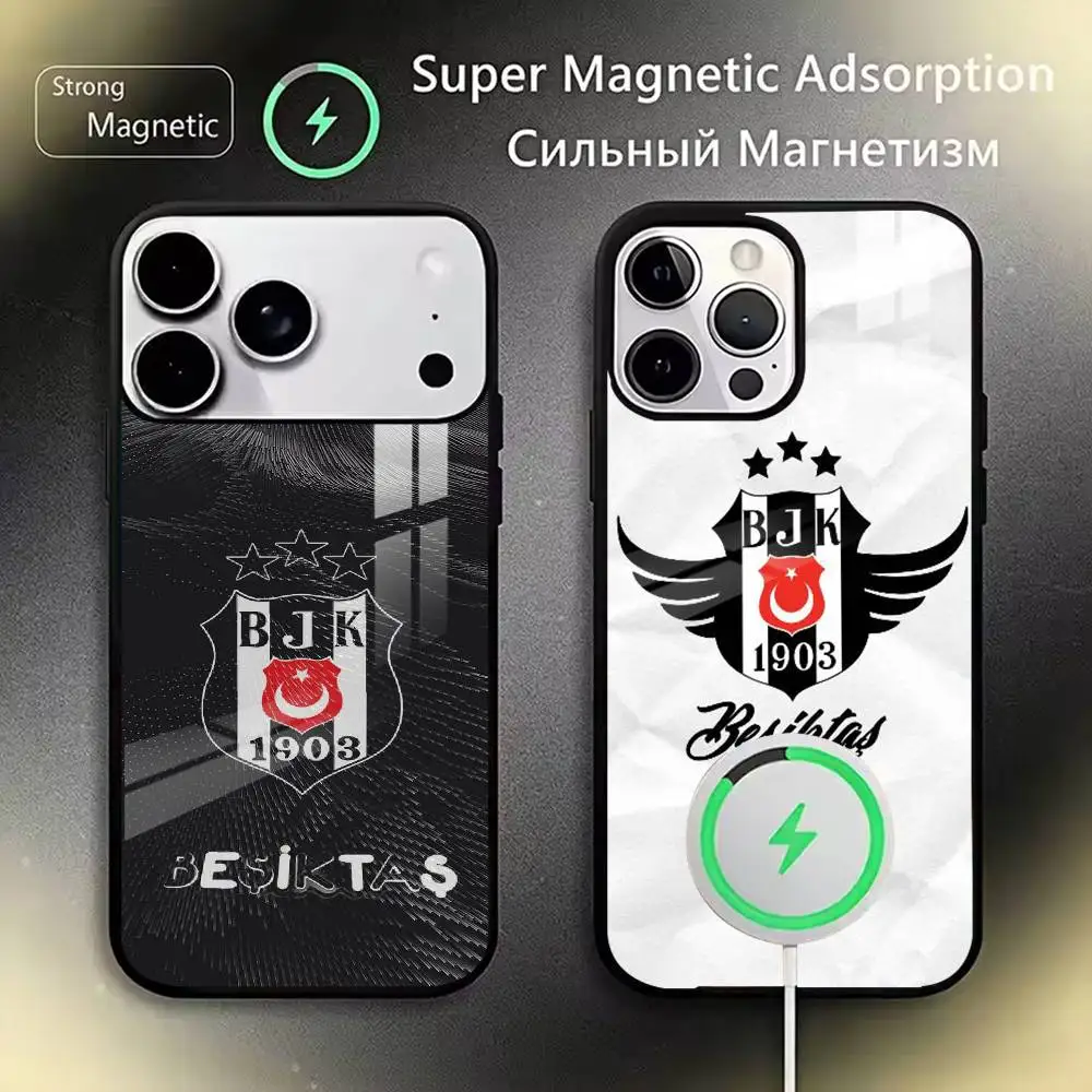 

B-Besiktas B-BJK Logo Phone Case For iPhone17,16,15,14,13,12,11 Plus,Pro Magnetic with Magsafe Wireless Charging