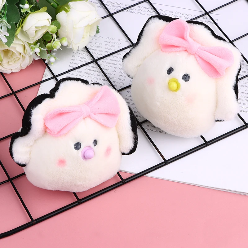 Cartoon Fresh Oyster Plush Pendant Keychain Cute Marine Food Bowknot Doll Soft Stuffed Keychain For Boy Girl Schoolbag Pendant