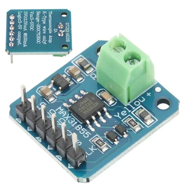 K tipo módulo do sensor de temperatura do par termoelétrico spi porto saída digital max31855 micro usb fontes industriais