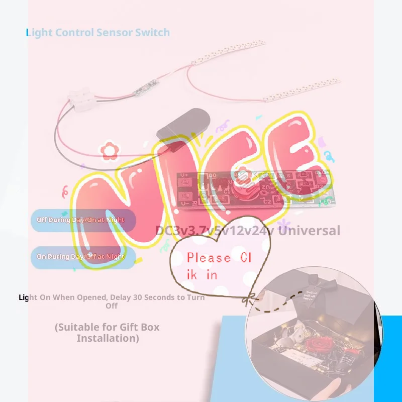 Hot Sale 8mm Mini Light Sensor Switch Automatically On Light Switch Sensor Photocell Street Lights Switch DC 3V 3.7 V 5V 12V 24V