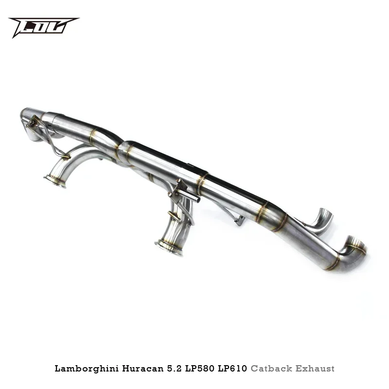 Catback per Huracan 5.2 LP580-2 LP610-4 2014-sistema di scarico in acciaio inossidabile per tubi per auto da corsa