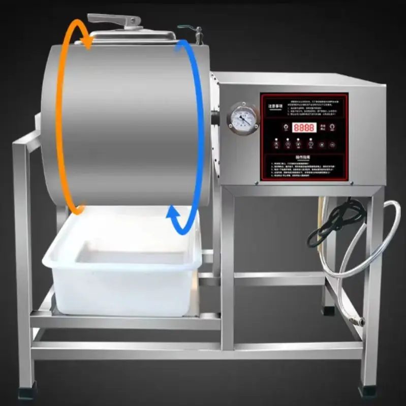45L Chicken Salting Marinade Meat Vacuum Tumbler Machine Automatic Marinated Salting Marinade Meat Vacuum Marinating Machine