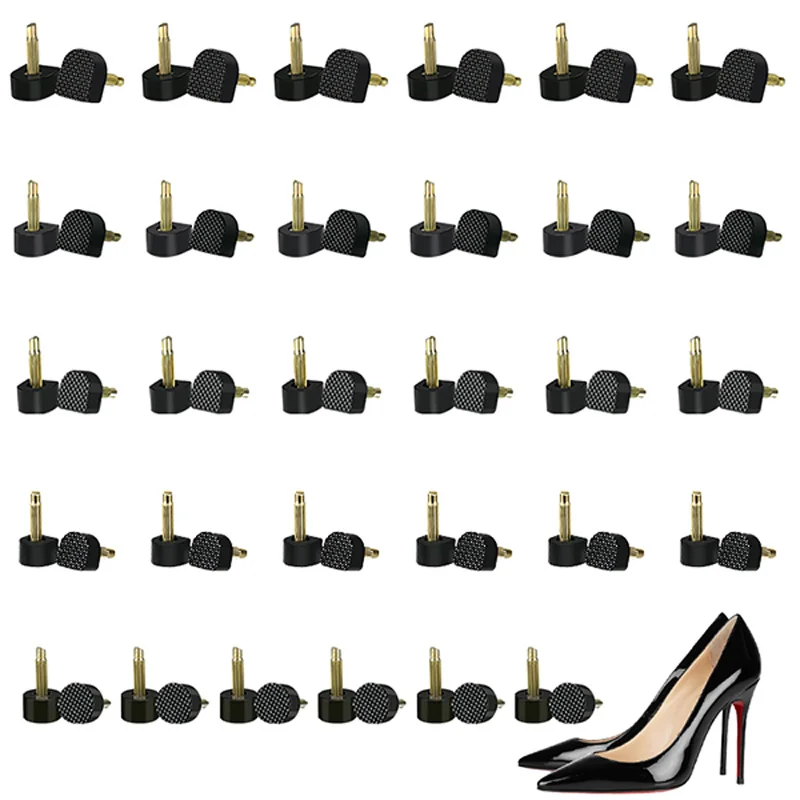 

60Pcs Heels Tips Caps for Repair Shoes Heeltaps Pins Women High Heel Dowel Lifts Care Protector Wedding Replacement Shoe Stopper