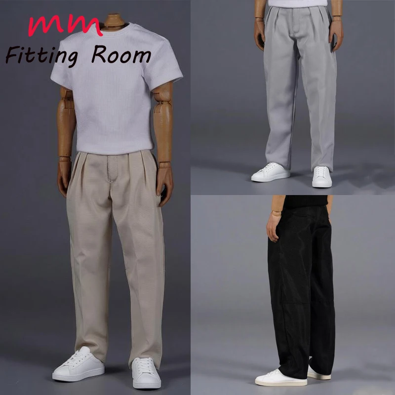 

Мужские винтажные свободные повседневные брюки в корейском стиле, масштаб 1/6, подходят для 12-дюймовых фигурок, одежда для кукол.