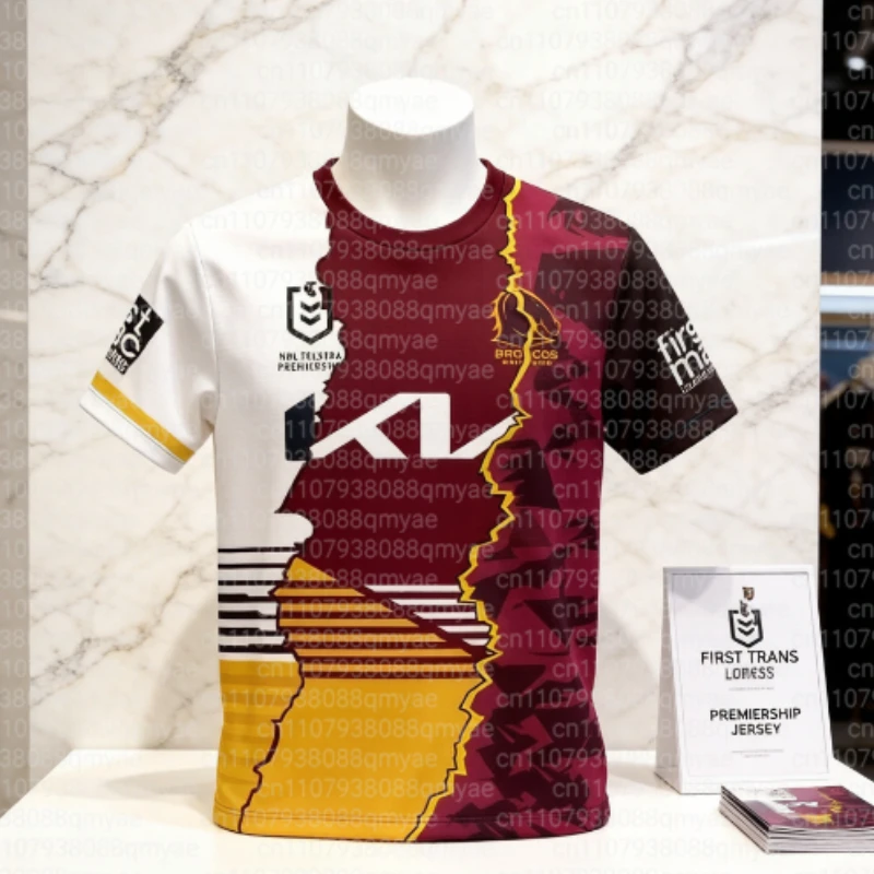 2026 New Brisbane Men Women's Away Jersey England Training  Shirt Oversized Breathable Speed Drying T-shirt FamilyMatching