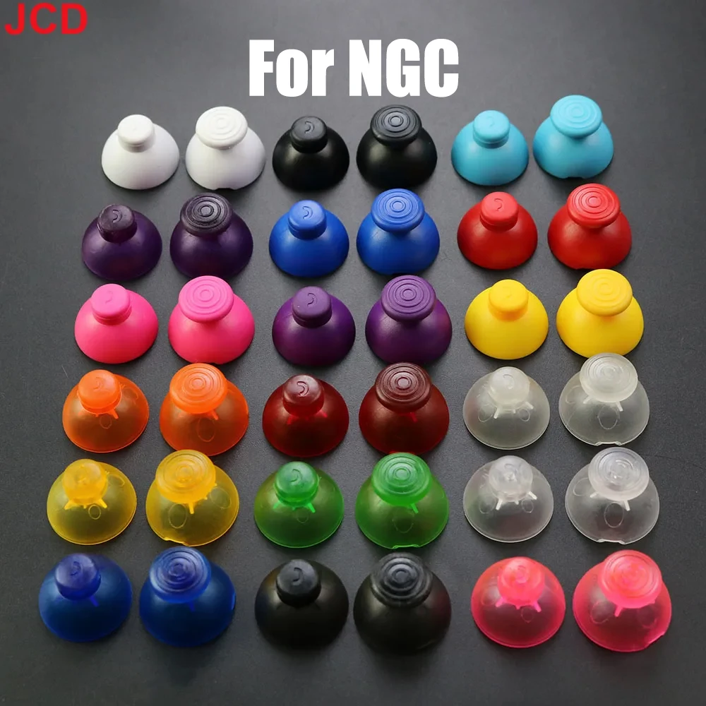 JCD 1 Pair Left And Right 3D Analog Joystick Thumb Stick Silicone Cap For GameCube For NGC GC Controller Repair Part Replacement