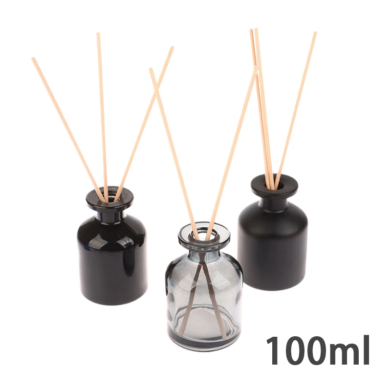 【1Pc 100ml Empty Essential Oil Aromatherapy Bottle Air Purifying Aroma Fragrance Diffuser For Room Office Rattan Stick Incense】