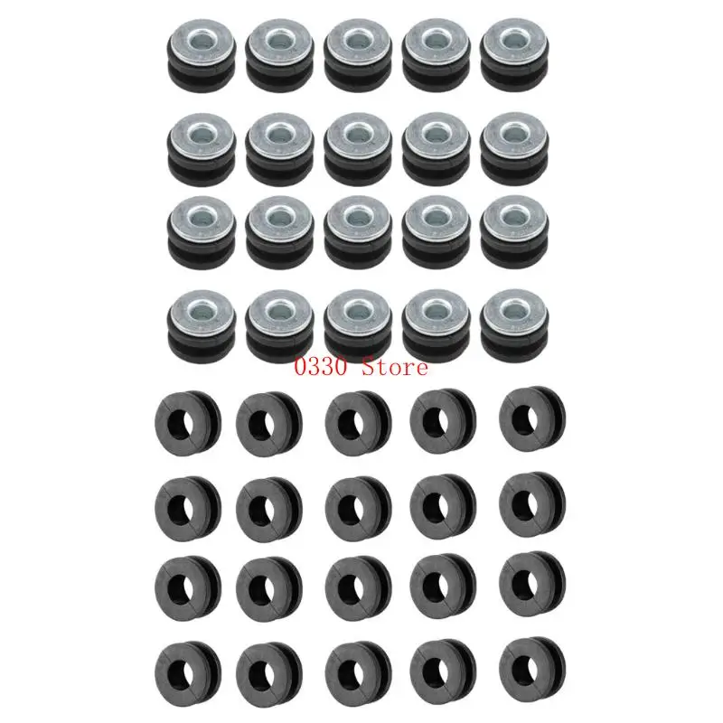 حلقات مطاطية الدراجات النارية الترباس تهدئة Cowling المخزن المؤقت وسادة تخفيف ضغط الغسالة.