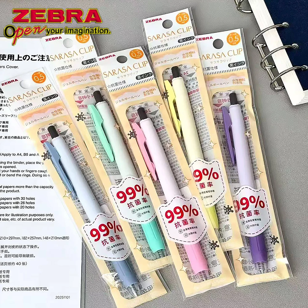 New 5PCS/Set Japan ZEBRA Gel Pens JJ15 SARASA Quick Drying Antibacterial Pen 0.5mm Kawaii Stationery Pens for Writing