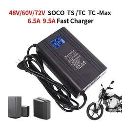 Super Soco TS TC Max Charger with Display Motorcycle 10A 15A Fast Smart Charger Original Plug Soco TS TC Battery Charger