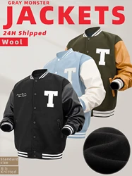 Men's Bomber Jackets Patches Baseball Coats Unisex Lightweight Sportswear Spring&Autumn Casual Outdoor Streetwear 24H shipped