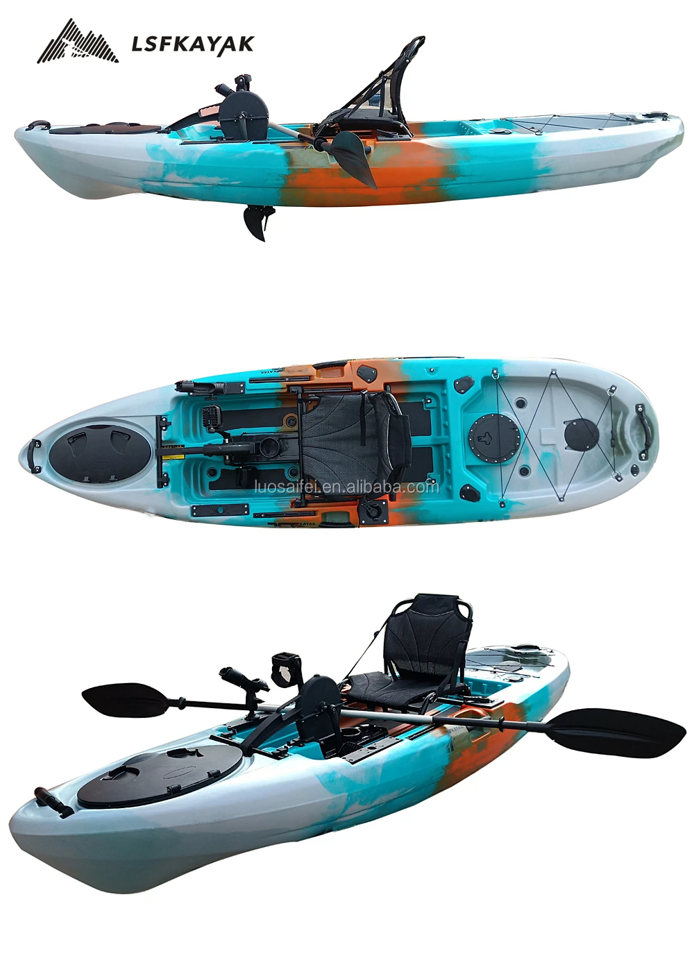 دواسة قدم بتصميم جميل لشخص واحد كاياك للصيادين #2