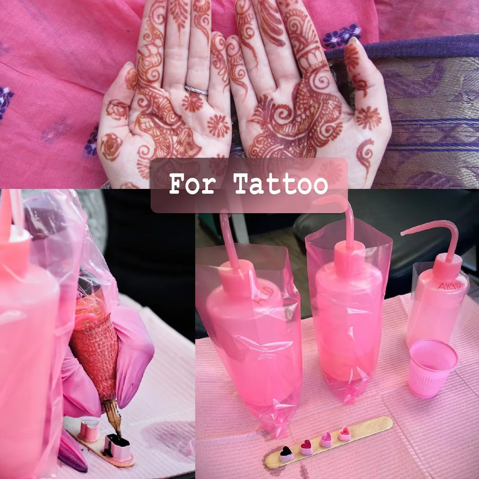 2pc Plastic Squeeze Tattoo Rinse Bottle 250/500ml Angled Tip Leak Proof Wash Bottle for Tattoo Cleaning and Plant Watering