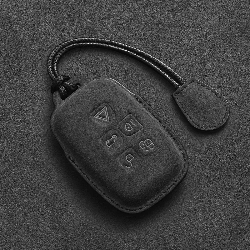 

Suede Leather Car Key Case For Land Rover Range Rover Sport Discovery 3 4 Elander 2 Evoque Accessories Holder Shell Keychain