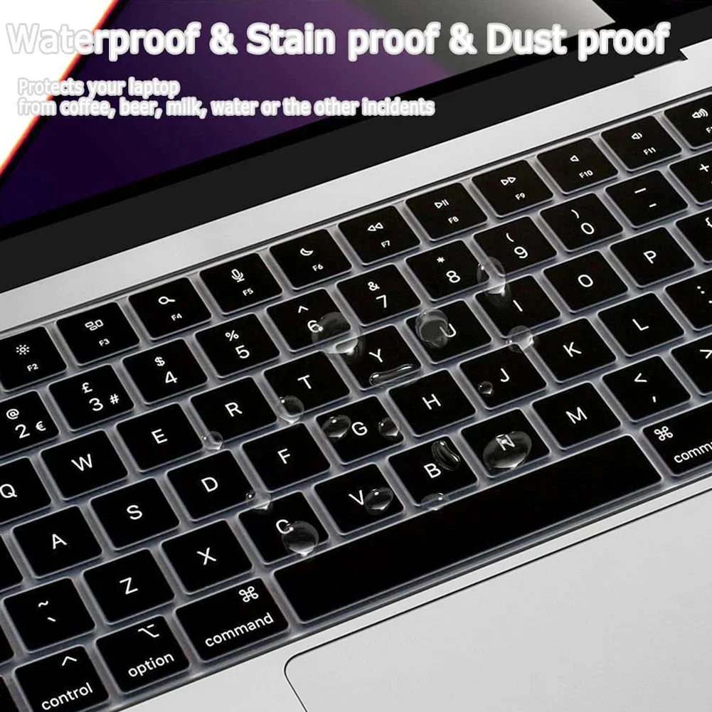 Keyboard Cover For Macbook Pro /Air 2005-2022 New M2/M113/15/13.6/16/12 Inch Skin (UK/US Layout)A2681/A2442/A2941/A2338/A2337