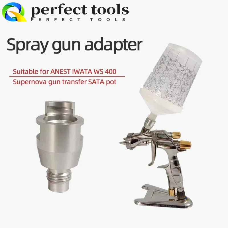 ANEST IWATA WS400 Spray Gun Connector Disposable Watering Can Fittings Spray Gun Cup Adapter For SATA Spray Gun Can