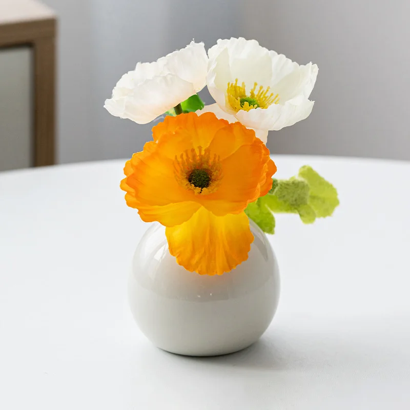 1PC Ins Ceramics Flower Vase Nordic Hydroponics Vases Creative Room Decor Mini Flower Plant Bottle Pots Desktop Ornament 꽃병