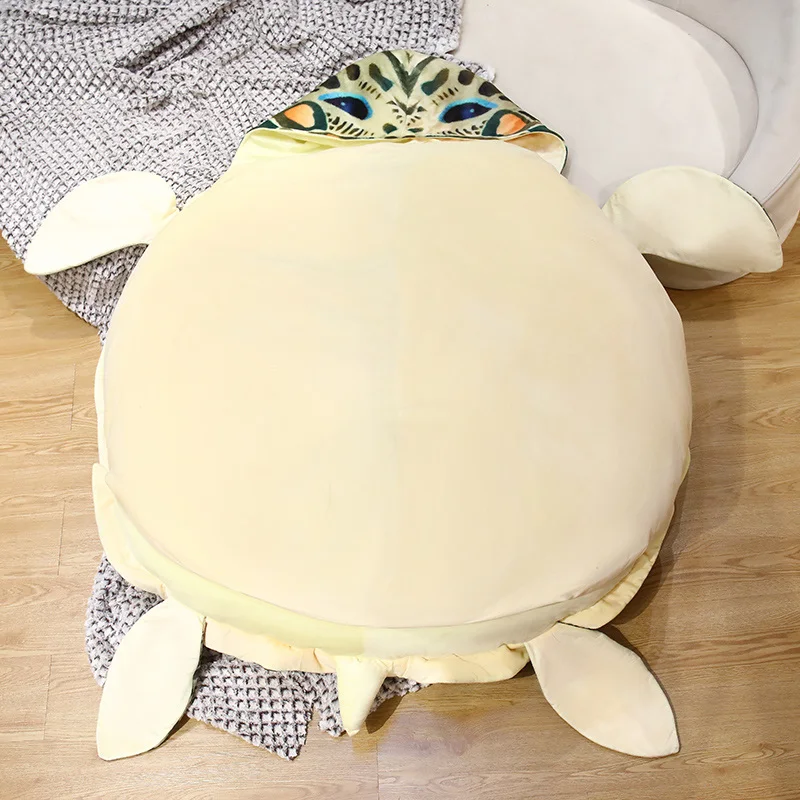 Giant Wearable Sea Turtle Plush Toy Soft Creative Turtle Shell Toys Warm Winter Throw Pillow Back Cushion Funny Kids Gift