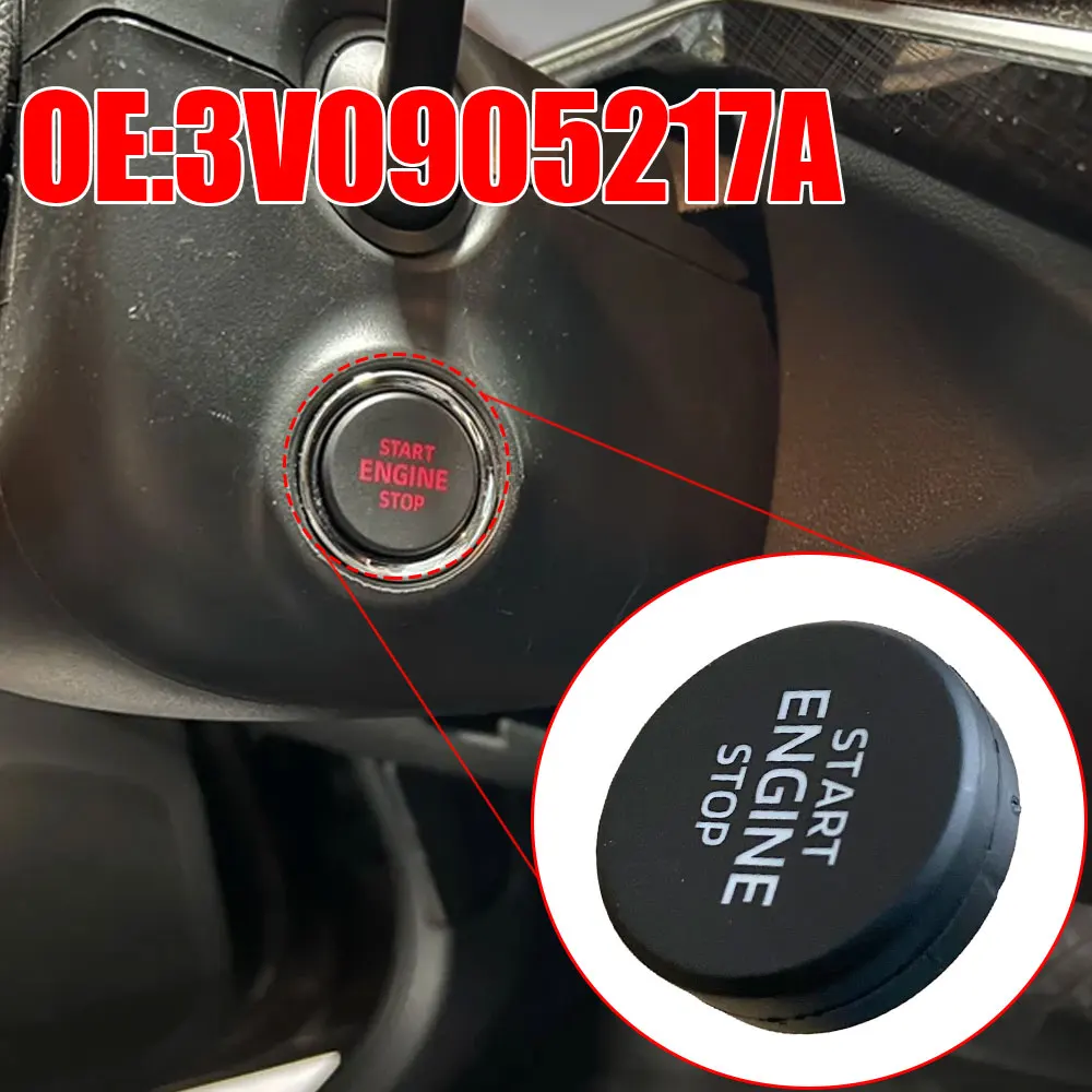 1PC Car Engine Switch Start Stop Push Button Cover for Skoda Octavia 3 A7 Superb 3V Kodiaq Koarq Yeti Rapid Fabia MK3 3V0905217A