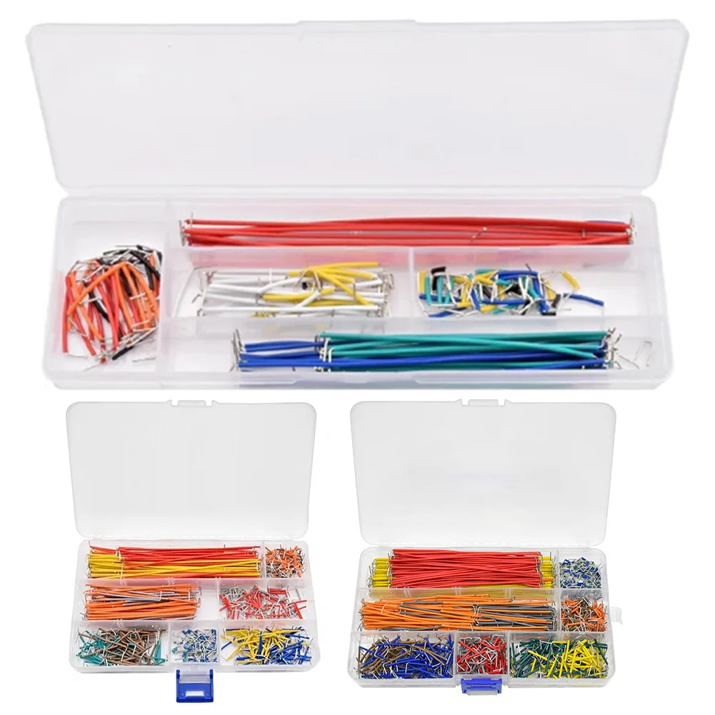 

140/560/840 Breadboard Jumper Wires with Clear Box Breadboard Jumper Cable Wire Kit for PCB Bread Board Prototyping Circuits