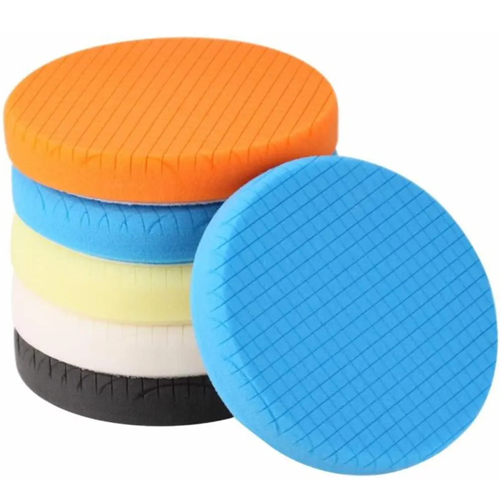 6 Inch Car Polishing Washing Sponge Professional Disc Self-Adhesive Clean Buffing Waxing Wool Wheel Polishing Pad Drill Adapter