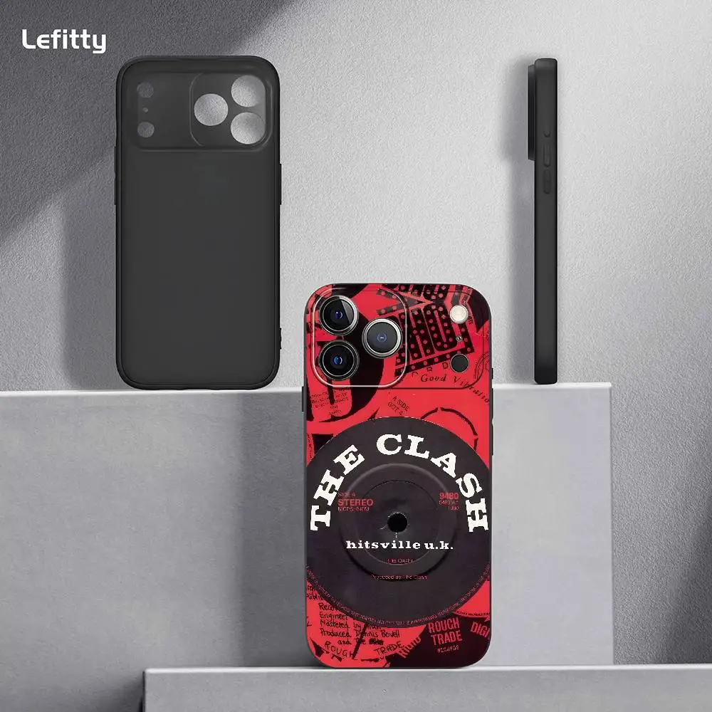 حافظة هاتف Rock Band The C-Clash لهاتف آيفون 17 16 15 14 13 12 11 Pro Max Plus Mini Black Frosted Soft Shell Funda