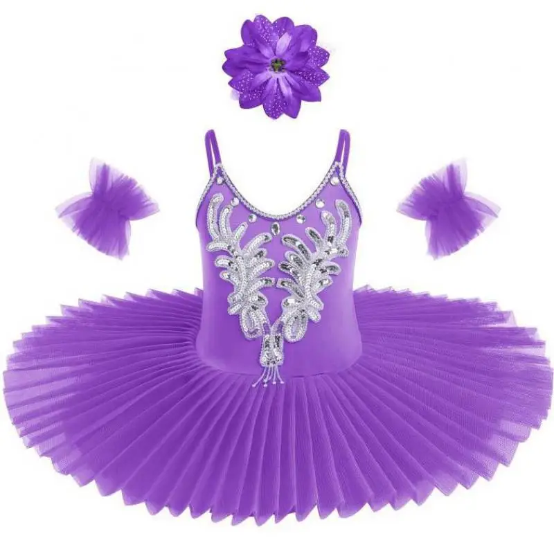 

Children Ballet Tutu Skirt For Girls Kids Swan Lake Dance Pancake Tutu Leotards Ballerina Performance Clothing Skating Dress