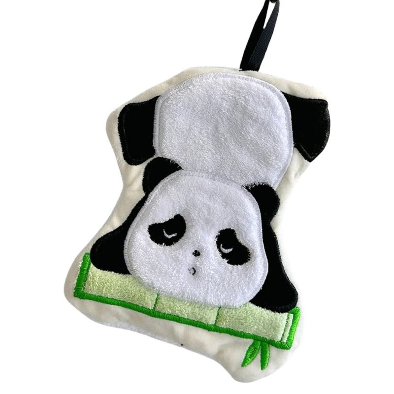 Cartoon Panda Pattern Hand Towels Soft Quickly Dry Dishcloths For Fast Drying And Decorative Touch In Bathroom Decors