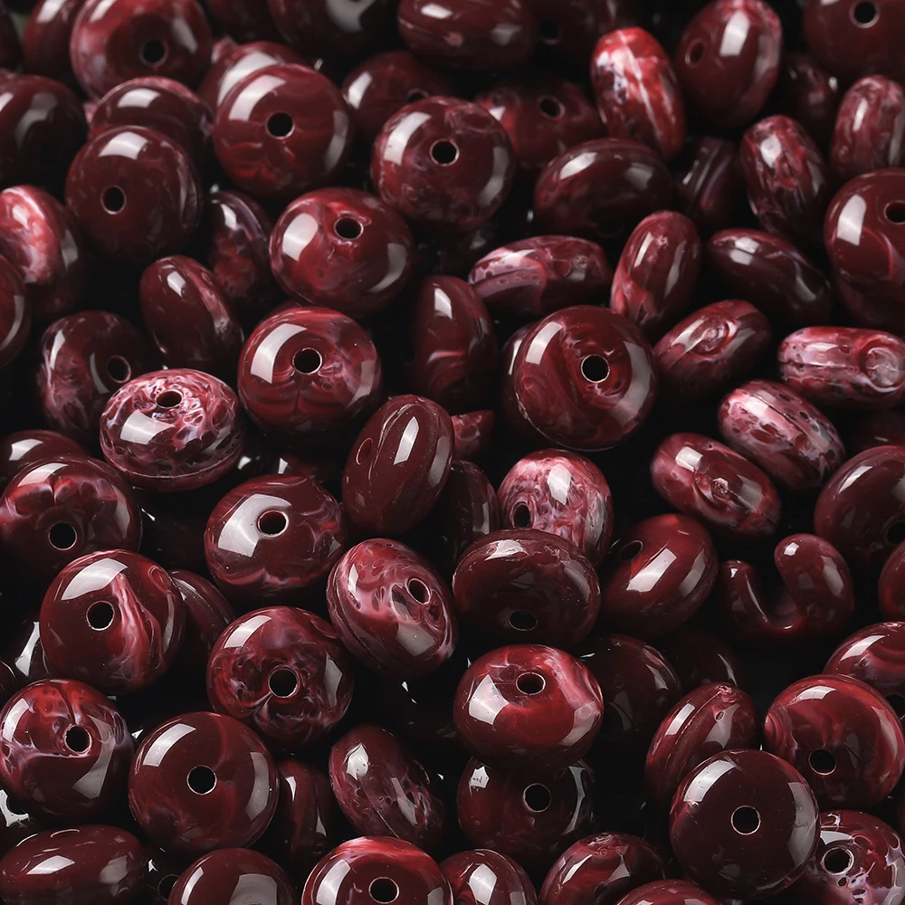 50 stuks gekleurde acryl twee kleuren kralen platte ronde spacer kralen voor doe-het-zelf oorbellen kettingen armbanden sieraden maken bevindingen