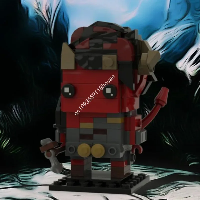 

195 деталей MOC Karlach Brickheadz: Конструктор для взрослых, рождественский подарок, коллекционная модель, детский конструктор, DIY-сборка