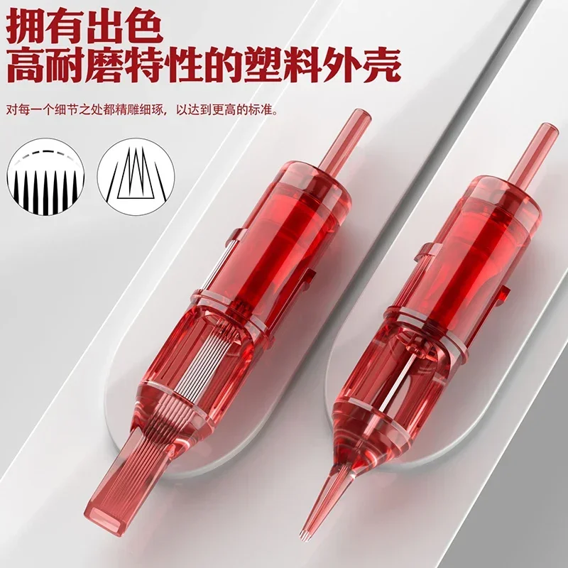 Agulhas descartáveis para cartucho de tatuagem, série rl rs rm para máquina de tatuagem para sobrancelha, lábios, delineador, maquiagem permanente com 10 peças