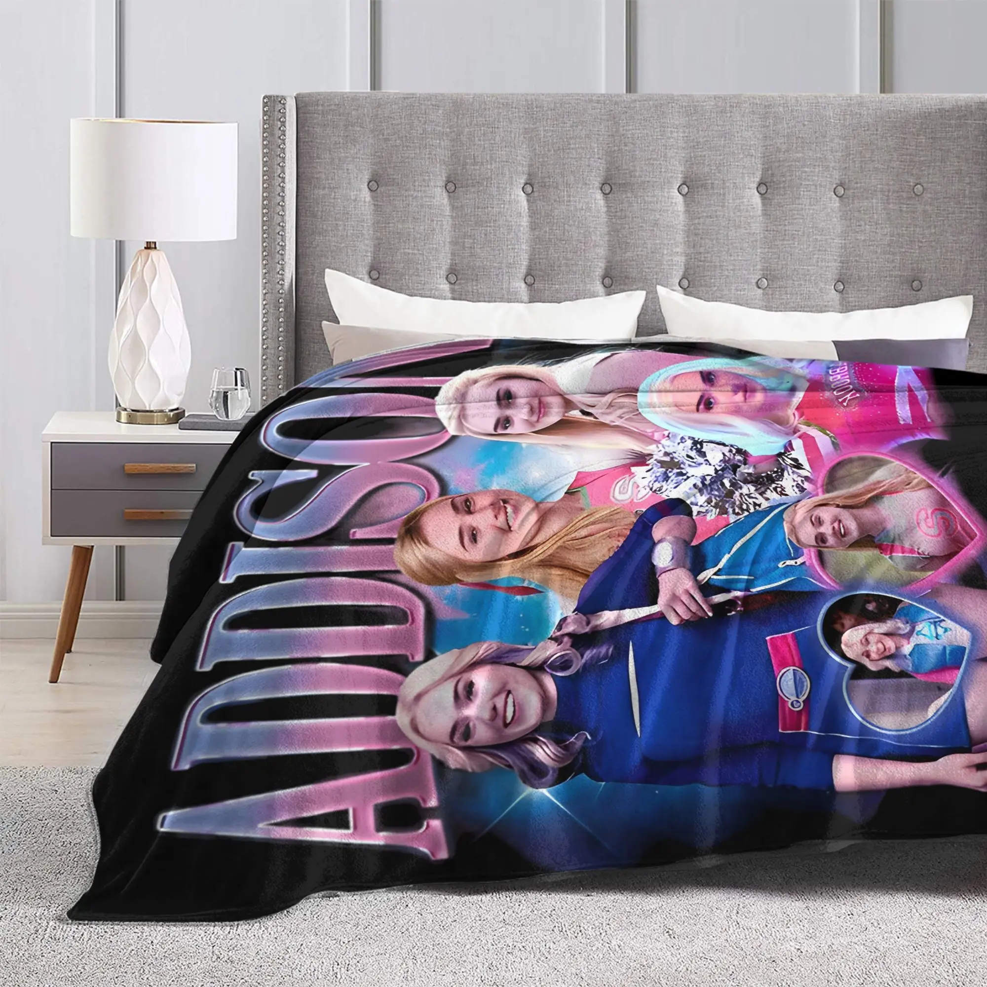 الكسالى 4 فجر مصاصي الدماء بطانيات محبوكة الفانيلا أديسون Bootleg خفيفة الوزن رمي البطانيات السفر المنزل الأريكة رقيقة لحاف #4