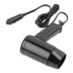 Hair Dryer 12V Folding Car Fan Portable 2 In 1 Window Defroster Cigarette Lighter Socket Port For Road Trip Travel Camper RV SUV