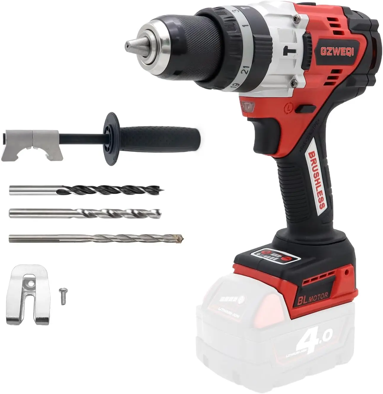 

Бесщеточная ударная дрель 18 В, 122 фунта, 31500 IPM, бесключевой патрон 1/2 дюйма, муфта 20+1+, комплект аккумуляторной ударной дрели по металлу, дереву,