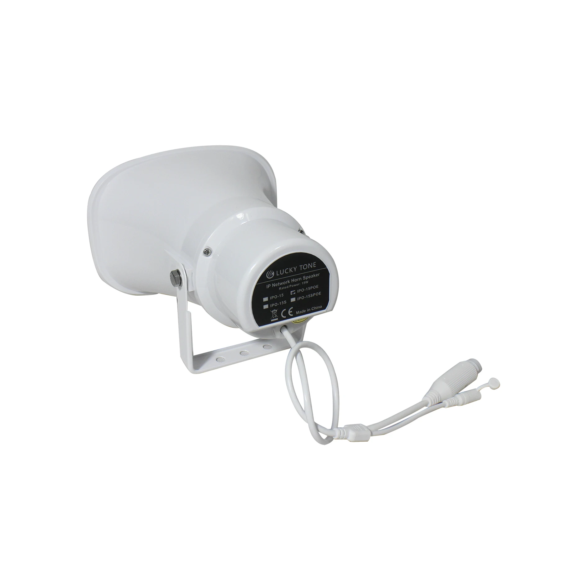 Rede PoE Power IP Alto-falante ativo de buzina, alto-falante interno e externo, DC 12V, 30W, SIP