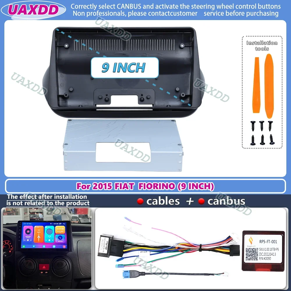 

For 2015 FIAT FIORINO 9inch 2 Din Car stereo MP5 Android frame panel fascia cable video harness adapter dashboard decoder canbus