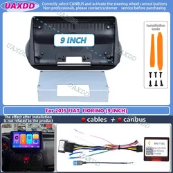 For 2015 FIAT FIORINO 9inch 2 Din Car stereo MP5 Android frame panel fascia cable video harness adapter dashboard decoder canbus