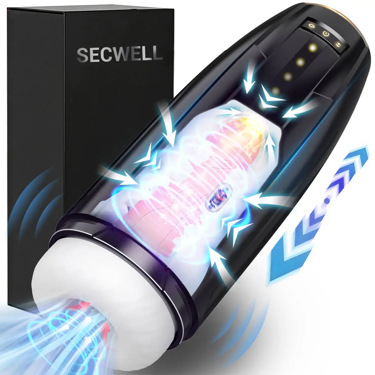 Automatic Telescopic Sucking Masturbator 3 IN 1 Mode Male Sex Toy 10 Thrusting Sucking Vibrating Blowjob Pocket Pussy Adult Toys