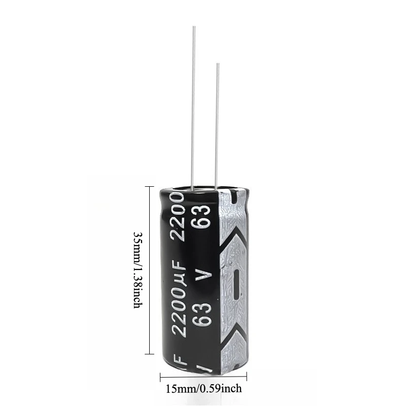 

15pcs 63V 2200uF Electrolytic Capacitor 105C High Temp Radial Long Life 18x30mm for Power Supply Amplifier